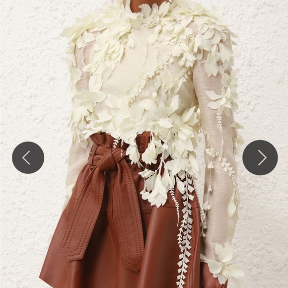 Sold - Zimmermann Harmony laser cut Crop Top Cream New - Picture 2 of 11